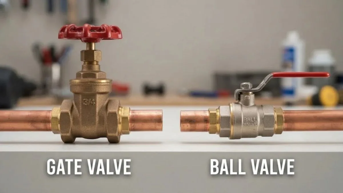 Gate valve and ball valve side by side