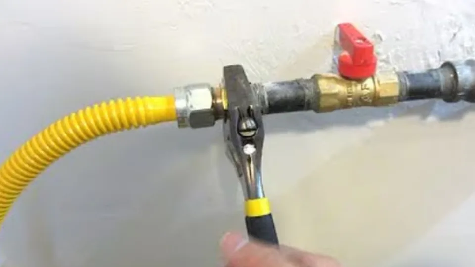 Gas line with a shutoff valve and flexible connector to a range, Gas Line Installation and Repair in Downey, CA
