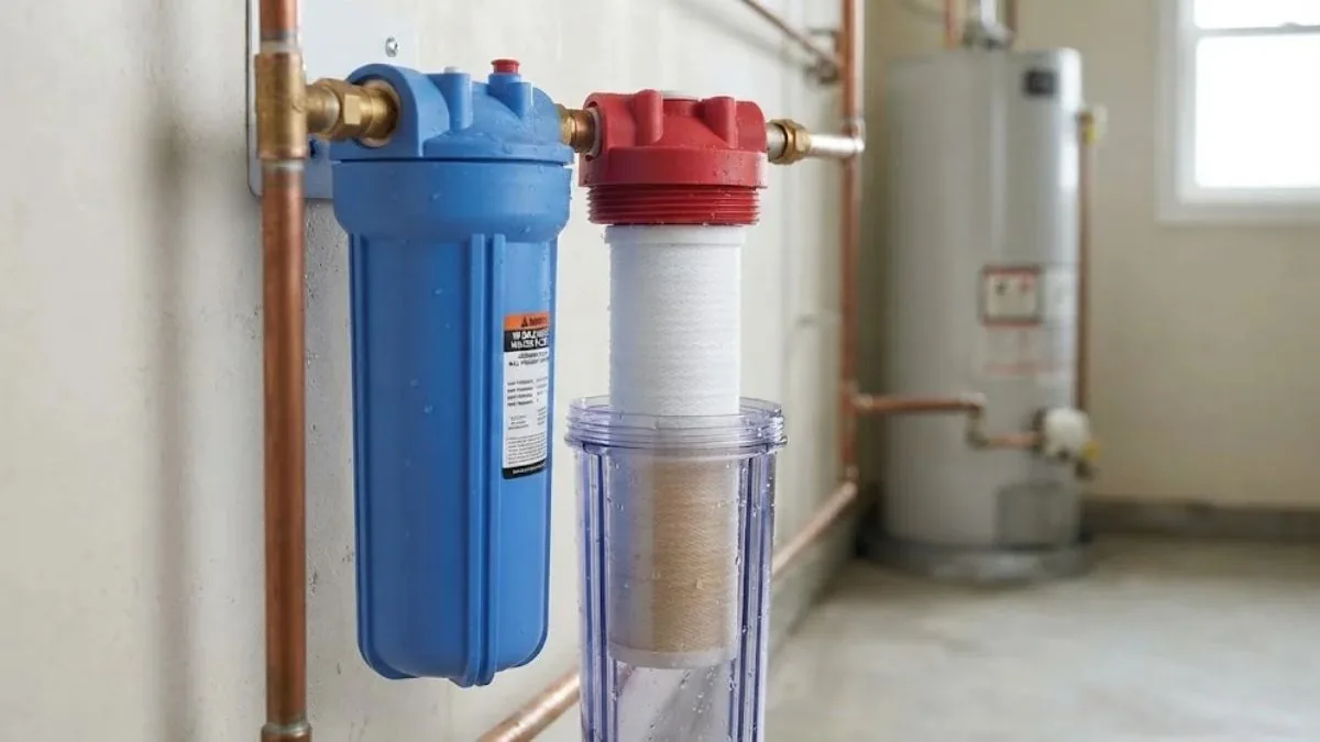 Whole-house filter housing with a sediment cartridge, Water Filtration Installation in Downey, CA