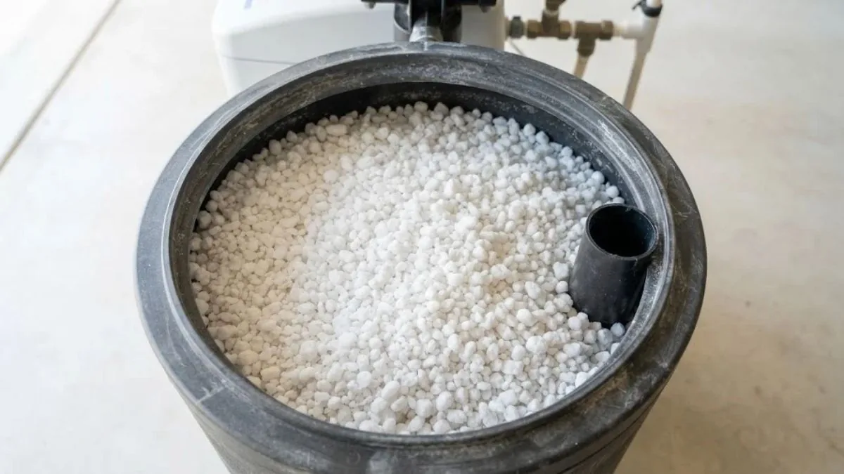 Brine tank filled with water softener salt, Water Softener Service in Downey, CA